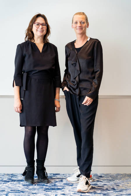 Eva Welzenbach mit Ivette Wagner von Immobiléros. Copyright: IMMOCOM